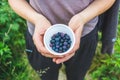 Bluberry Hands Royalty Free Stock Photo