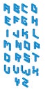 Blue 3d font