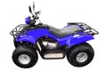 Blue 4x4 quad-bike atv isolated Royalty Free Stock Photo