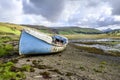 Blue abandoned boat Skye Royalty Free Stock Photo