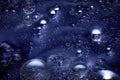 Blue abstract background with agglomeration of bubbles Royalty Free Stock Photo