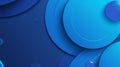 Blue Abstract Background With Circles and Bubbles