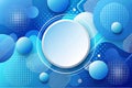 Blue abstract background, circles, design, template, presentation Royalty Free Stock Photo