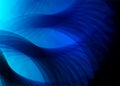 Blue abstract background of curved lines, shapes in dark blue colors and light effect. Vector illustration Royalty Free Stock Photo