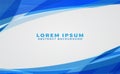 Abstract business background banner beautiful blue wave Royalty Free Stock Photo