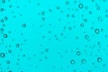 Blue abstract background of droplets of rain on car window Royalty Free Stock Photo