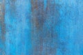 Blue abstract background. Old rusty metal surface, rough texture Royalty Free Stock Photo