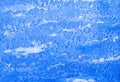 Blue, abstract background with scuffs and roughness. An old wall with a blue, cold texture