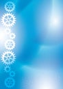Blue abstract background with transparent cogwheels - vector illustration Royalty Free Stock Photo