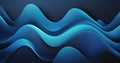 Blue Abstract background with wavy waves