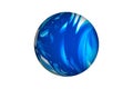 Blue abstract ball on white background