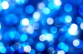 Blue abstract blurred background, bokeh ,circles, white and blue Royalty Free Stock Photo