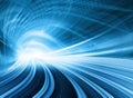 Blue Abstract blurred speed motion Royalty Free Stock Photo