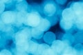 Blue abstract Bokeh circles natural background