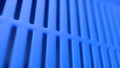 Blue abstract case from a computer or power supply. Lattice and lines. Defocus and bokeh. Close-up. 3d render, 3d illustration Royalty Free Stock Photo