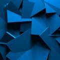 Blue Abstract Chaotic Design Wall Background