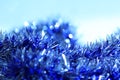 Blue abstract Christmas decoration background Royalty Free Stock Photo