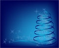 Blue abstract christmas tree Royalty Free Stock Photo