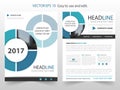 Blue Abstract Circle annual report Brochure design template vector. Business Flyers infographic magazine poster.Abstract layout Royalty Free Stock Photo