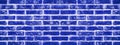 Blue abstract colored colorful damaged rustic brick wall brickwork stonework masonry texture background banner panorama panormic Royalty Free Stock Photo