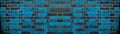 Blue abstract colored colorful damaged rustic brick wall brickwork stonework masonry texture background banner panorama panormic Royalty Free Stock Photo