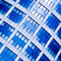 Blue abstract crop of modern office Royalty Free Stock Photo