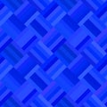 Blue abstract diagonal rectangle mosaic pattern background - seamless graphic Royalty Free Stock Photo