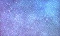 Blue abstract festive magical shining iridescent rich background strewn with many stars and sparks. Universal background for