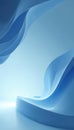 Blue abstract flowing lines create dynamic background. Smooth wavy shapes form elegant modern design. Gradients, light give soft Royalty Free Stock Photo