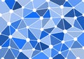 Blue abstract geometric background with triangles, circles and lines for wallpaper, backdrop, banner and illustration. Vector. Royalty Free Stock Photo
