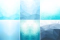 Blue abstract geometric backgrounds.