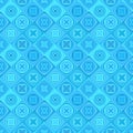 Blue diagonal curved shape pattern - vector mosaic tile background design Royalty Free Stock Photo