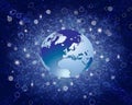 Blue Abstract Globe Backround Royalty Free Stock Photo