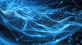 Blue abstract glowing futuristic neural network form AIG535 Royalty Free Stock Photo