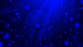 Blue abstract gradient bokeh background with circles, rays and highlights Royalty Free Stock Photo