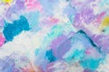 Blue Purple abstract hand painted canvas background, texture. Colorful textured backdrop Royalty Free Stock Photo