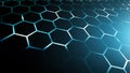 blue abstract hexagon net technology background,futuristic hexagon pattern tech,big data analyzing background,3d innovative