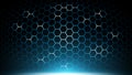 blue abstract hexagon technology background,futuristic hexagon pattern tech,electronic innovative background,future background