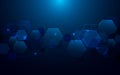 Blue abstract hexagons technology digital hi tech concept background Royalty Free Stock Photo