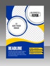 Blue abstract Layout flyer, vector template