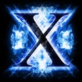 Blue Abstract Letter X