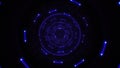 Blue abstract light circles seamless looping. Royalty Free Stock Photo