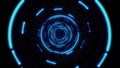 Blue abstract light circles seamless looping. Royalty Free Stock Photo