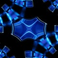 Blue Abstract Neon Cyberpunk VJ Loop& x22; or & x22;Olid& x22; Royalty Free Stock Photo