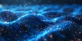 Blue abstract network connection background representing big data flow in cyber blockchain fields Royalty Free Stock Photo