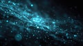 Blue abstract particles moving in digital data stream Royalty Free Stock Photo