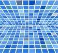 Blue abstract pixels