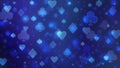 Blue abstract poker casino bokeh pattern