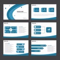 Blue Abstract presentation template Infographic elements flat design set for brochure flyer leaflet marketing Royalty Free Stock Photo