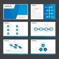 Blue Abstract presentation template Infographic elements flat design set for brochure flyer leaflet marketing Royalty Free Stock Photo